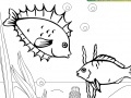 Kid's coloring: Little fishes