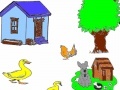 Dog and farmhouse coloring