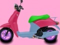Pink motorcycle coloring