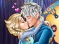 Elsa Frozen kissing Jack Frost