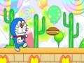 Doraemon looks at a pie