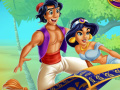 Jasmine and Aladdin Kissing