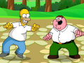Street fight Homer Simpson Peter Griffin