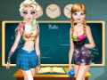 Elsa And Anna Highschool Fashion