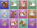 Farm animals matching puzzles