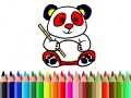 Back To School: Panda Coloring