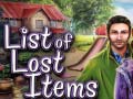 List of Lost Items