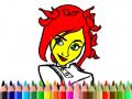 Back To School: Cute Girl Coloring