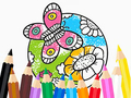 Coloring Book: Butterfly With Flowe