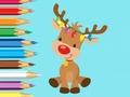 Coloring Book: Cute Christmas Reindee