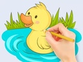 Coloring Book: Baby Duck Swim