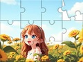 Jigsaw Puzzle: Sunflower Girl