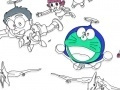 Flying Doraemon and friends