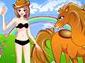 Cool Girl And Horse