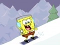 SpongeBob squarepants snowboarding in Switzerland