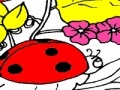 Strawberrys and ladybug coloring 