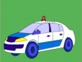Old model police car coloring