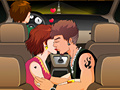 Kiss in the taxi