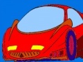 Red speedy car coloring