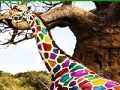 Colorful Hungry Giraffe: Slide Puzzle