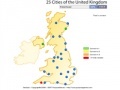 25 cities of the United Kingdom