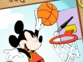 Mickey Basketball Online Coloring Page