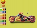 Burgundy motorbike coloring