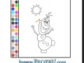 Coloring: Olaf on the Sun