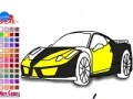Fast yellow car coloring