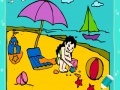 Little Girl In The Beach Coloring