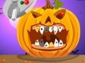 Halloween. Pumpkin dental care