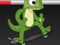 Gecko skateboarding