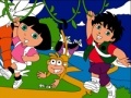 Dora & Diego. Online coloring page