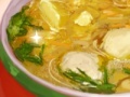 Chicken soup in a pot