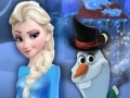 Elsa & Anna Building Olaf