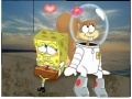 SpongeBob and Sandy in space