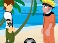 Naruto and Ben 10 play volleyball