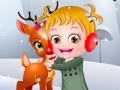 Baby Hazel. Reindeer surprise