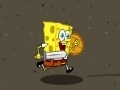 SpongeBob in a cave of treasures