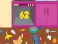Pregnant Dora cleaning kitchen