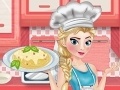 Elsa Cooking Spaghetti