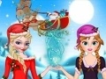 Elsa And Anna Helping Santa