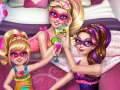 Super Barbie pyjamas party