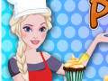 Elsa Cooking Ginger Pumpkin Cupcakes