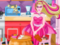 Super Barbie Kitchen Cleaning