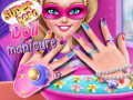 Superhero doll manicure