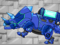 Combine! Dino Robot Tyrano Red + Tricera Blue