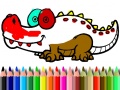 Back To School: Aligator Coloring