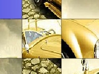 Old golden car