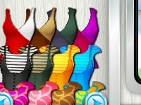 Dress up girl on the train